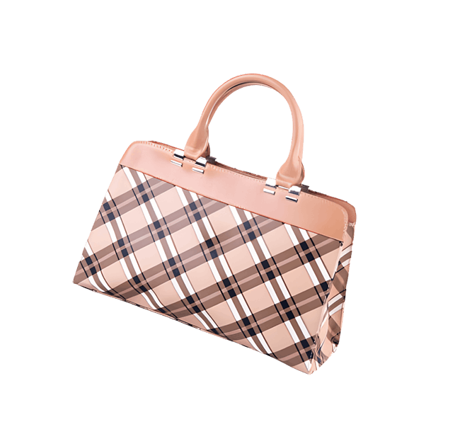 Plaid Pattern Satchel image